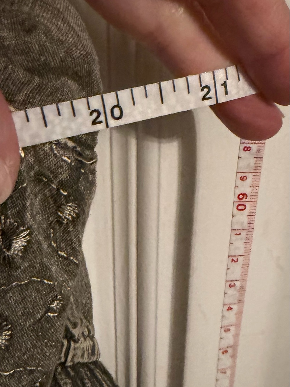 Young Threads Olive 3/4 Sleeve Embroidered Dress, Size Medium. New With Tags. - Picture 5 of 16